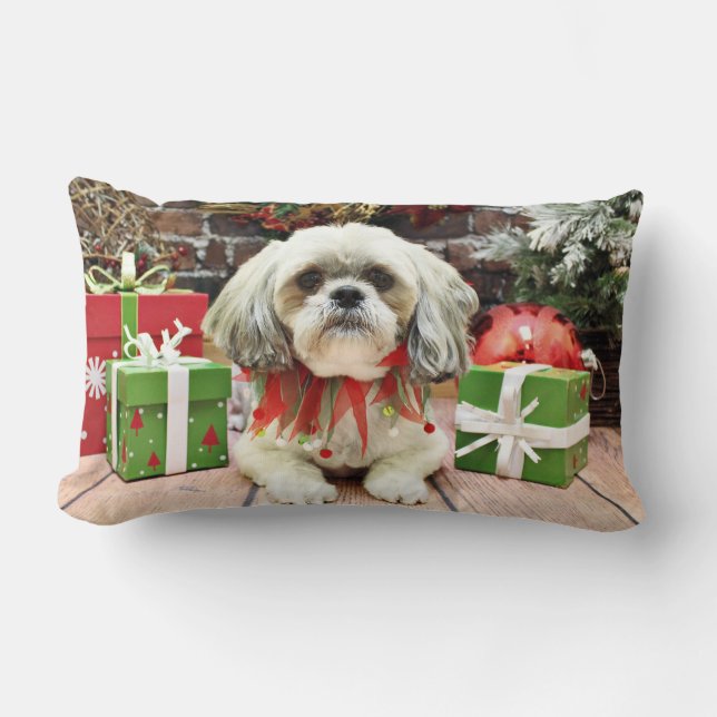 Kerstmis - Lhasa Apso - Taz Kussen (Voorkant)