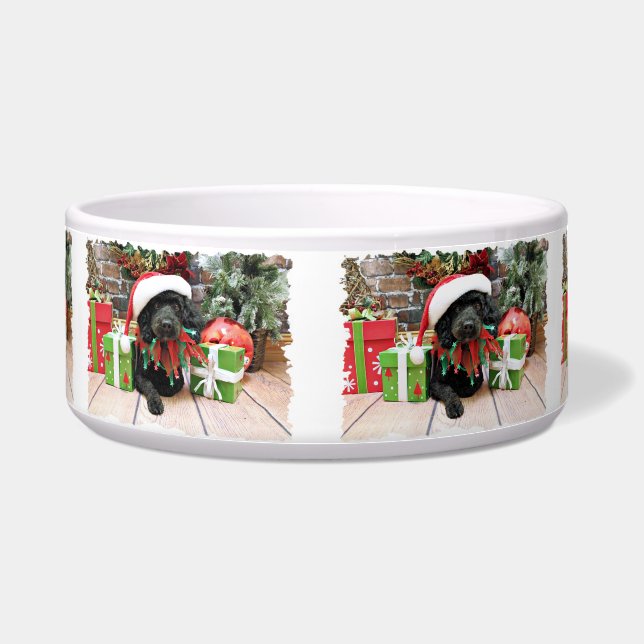 Kerstmis - LhasaPoo - Buddy Voerbakje (Voorkant)