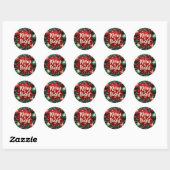 Kerstmis & Licht Kerst Klassieke Ronde Sticker (Vel)