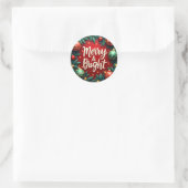 Kerstmis & Licht Kerst Klassieke Ronde Sticker (Tas)