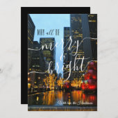 Kerstmis & Licht Midtown NYC Fotografie Kerst Feestdagenkaart (Voorkant / Achterkant)