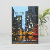 Kerstmis & Licht Midtown NYC Fotografie Kerst Feestdagenkaart (Staand voorkant)