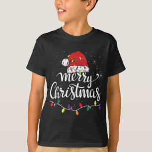 Kerstmis Lichtjes Rode Kerstman Hoed Xmas Familie  T-shirt