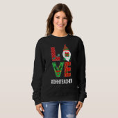 Kerstmis LIEFDE DHH Leraar Dove & Slechthorende Trui (Voorkant volledig)