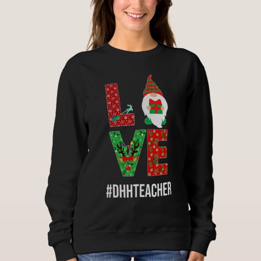Kerstmis LIEFDE DHH Leraar Dove & Slechthorende Trui (Voorkant)