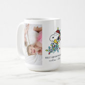 Kerstmis Liefde en Lichten - Beste Opa Foto Koffiemok (Voorkant links)