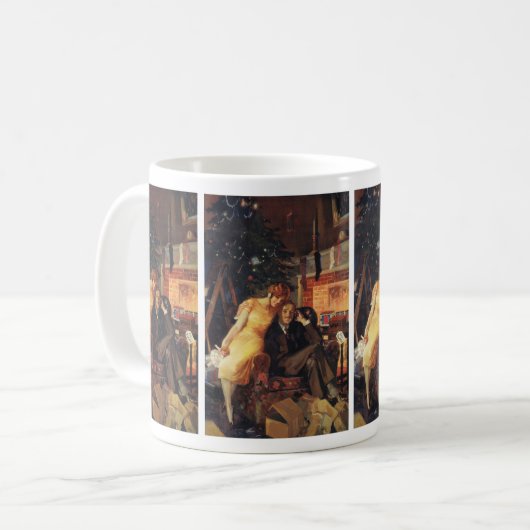 Kerstmis, liefde en Romance Koffiemok (Voorkant links)