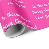 Kerstmis liefde van de kerstman gepersonaliseerd h cadeaupapier (Rol Hoek)