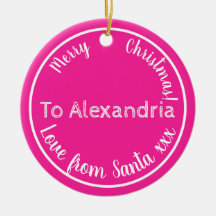 Kerstmis liefde van de kerstman gepersonaliseerd h