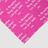 Kerstmis liefde van de kerstman gepersonaliseerd h tissuepapier (Detail)