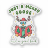 Kerstmis Liefhebber Kerst Ganzen Sticker (Voorkant)