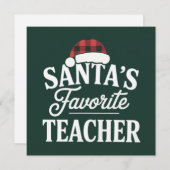 Kerstmis Liefste Leraar Kerstmis Onderwijs Student Feestdagenkaart (Voorkant / Achterkant)