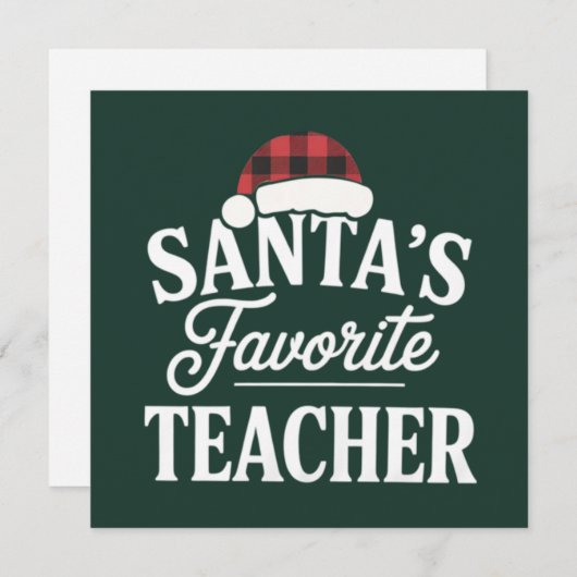 Kerstmis Liefste Leraar Kerstmis Onderwijs Student Feestdagenkaart (Voorkant / Achterkant)