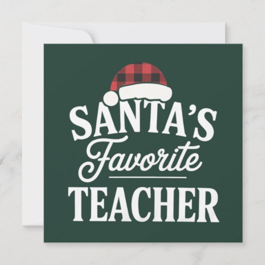 Kerstmis Liefste Leraar Kerstmis Onderwijs Student Feestdagenkaart (Voorkant)