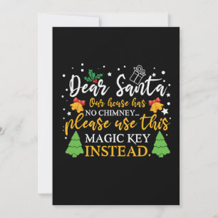 Kerstmis Lieve Kerstman Magische Sleutel Kaart
