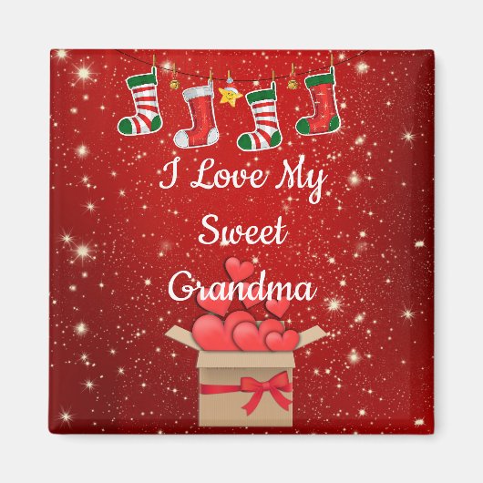 Kerstmis, lieve oma magneet (Voorkant)