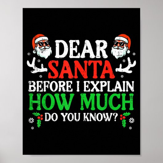 Kerstmis Lieve Sinterklaas Hoeveel Weet Je Kerstmi Poster (Voorkant)