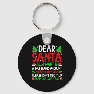 Kerstmis Lieve Sinterklaas Ik Wil Slank Lichaam & Sleutelhanger