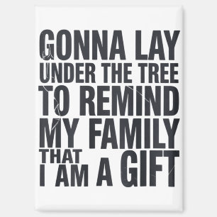 Kerstmis ligt onder de kerstboom Kerstmis Familie Magneet