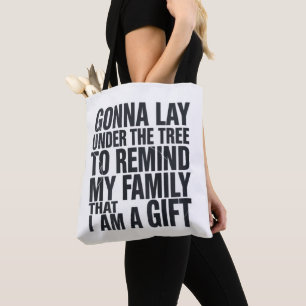 Kerstmis ligt onder de kerstboom Kerstmis Familie Tote Bag