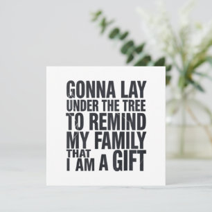 Kerstmis ligt onder de kerstboom Xmas Familie  Feestdagenkaart