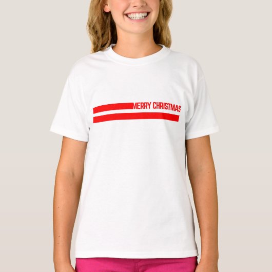 kerstmis lijnen t-shirt (Voorkant)