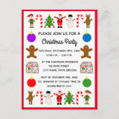 Kerstmis Lijst #2 Uitnodiging Briefkaart (Voorkant)