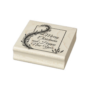 Kerstmis - Lijst met Bloesem Wingerd 1 + tekst Rubberstempel