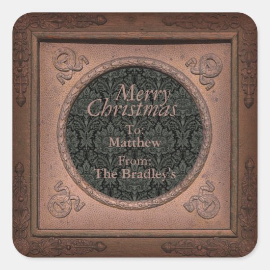 Kerstmis  Lijst Square Sticker (Voorkant)