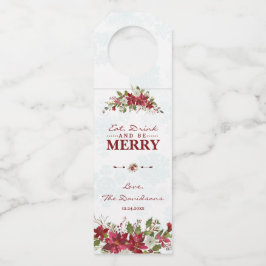 Kerstmis, Lijst van Poinsettia Eat Drink en is Mer Flessenhanger