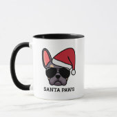 Kerstmis Lila Tan French Bulldog Mok (Links)