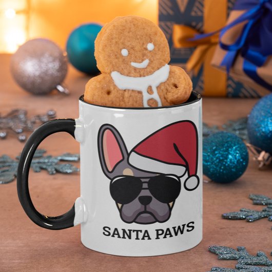 Kerstmis Lila Tan French Bulldog Mok