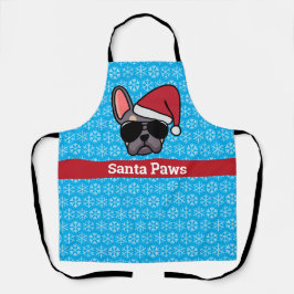 Kerstmis Lila Tan French Bulldog Schort