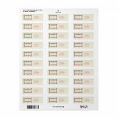Kerstmis linten adres etiket (Full Sheet)