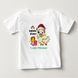 Kerstmis Llama Baby T-Shirt