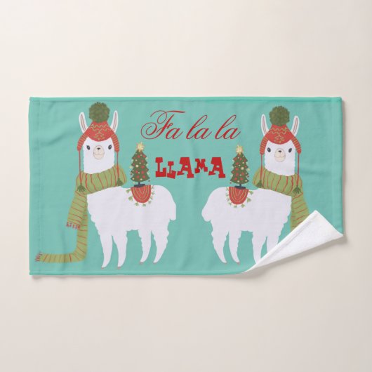 Kerstmis Llama Fa La La La La Handdoek (Handdoek)