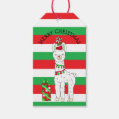 Kerstmis Llama Fa La Schattige Feestelijk Cadeaulabel (Voorkant)