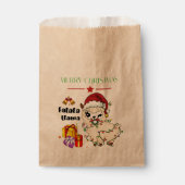 Kerstmis Llama Favor Bags Bedankzakje (Voorkant)