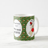 Kerstmis Llama Funny Pattern gepersonaliseerd Koffiemok (Voorkant rechts)