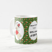Kerstmis Llama Funny Pattern gepersonaliseerd Koffiemok (Voorkant links)