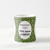 Kerstmis Llama Funny Pattern gepersonaliseerd Koffiemok (Center)