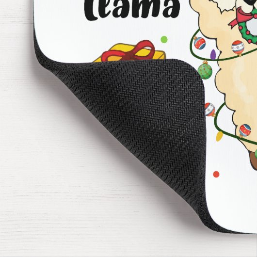 Kerstmis Llama Mousepad Muismat (Hoek)