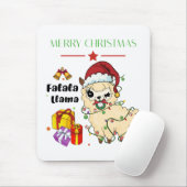 Kerstmis Llama Mousepad Muismat (Met muis)