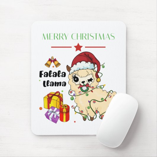 Kerstmis Llama Mousepad Muismat (Met muis)