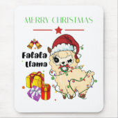 Kerstmis Llama Mousepad Muismat (Voorkant)