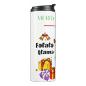 Kerstmis Llama Thermal Tumbler Thermosbeker (Gedraaid links)