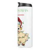 Kerstmis Llama Thermal Tumbler Thermosbeker (Geroteerd rechts)