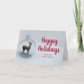 Kerstmis Llama Winter Snow Non-Foto Feestdagen Kaart (Voorkant)