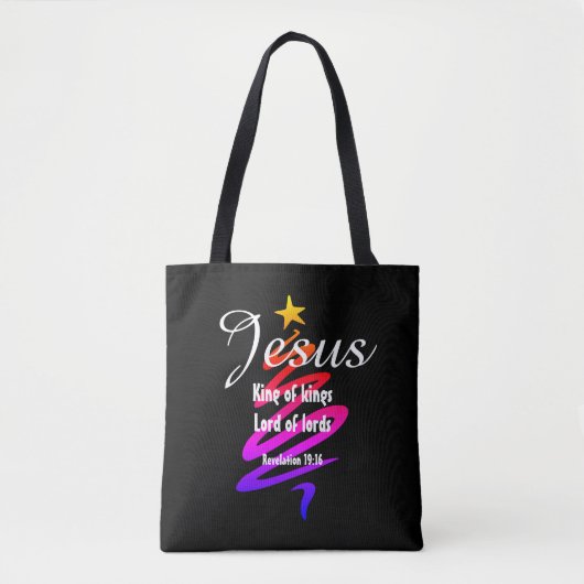 Kerstmis, LORD LORD Gepersonaliseerd ZWART Tote Bag (Voorkant)