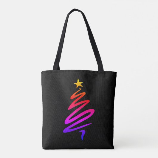 Kerstmis, LORD LORD Gepersonaliseerd ZWART Tote Bag (Achterkant)